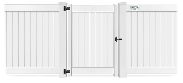 Vinyl gate in closed position